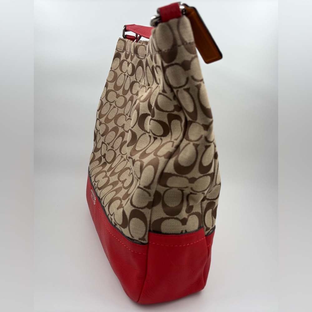 Coach Park Signature Hobo tote bag in orange/coral - Picture 6 of 12